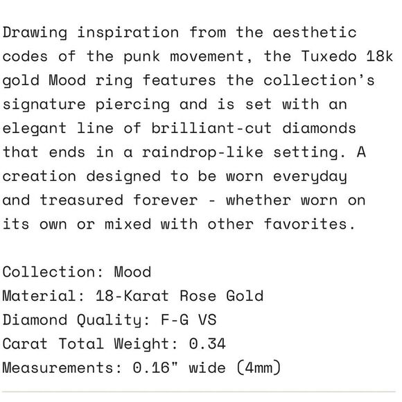 Nouvel Heritage Tuxedo Ring in Rose Gold with Diamonds - Picture 5 of 10